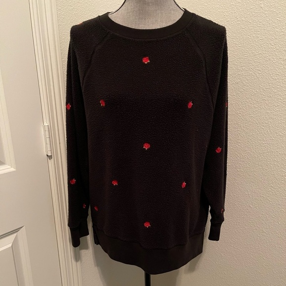 PINK Victoria's Secret Tops - PINK Victoria’s Secret Rose Sweatshirt - Size S